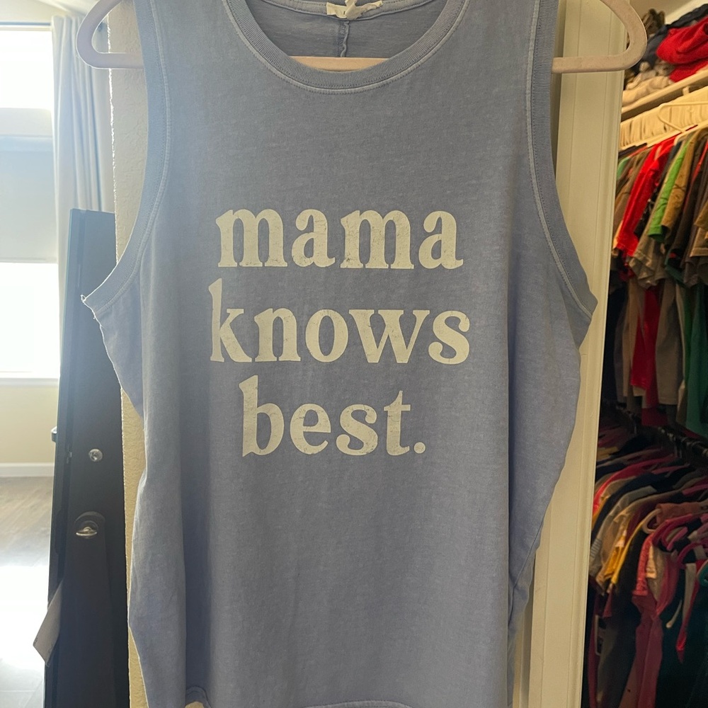 Maurice’s muscle tank- EUC size large Blue- Mama knows Best
